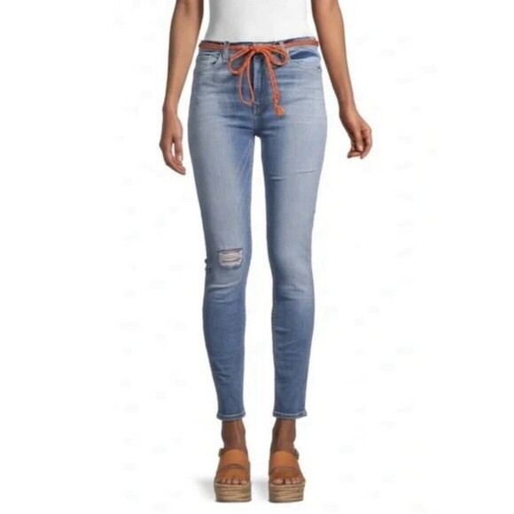 NWT Hudson Women’s Barbara Skinny Belted Jean Size 24